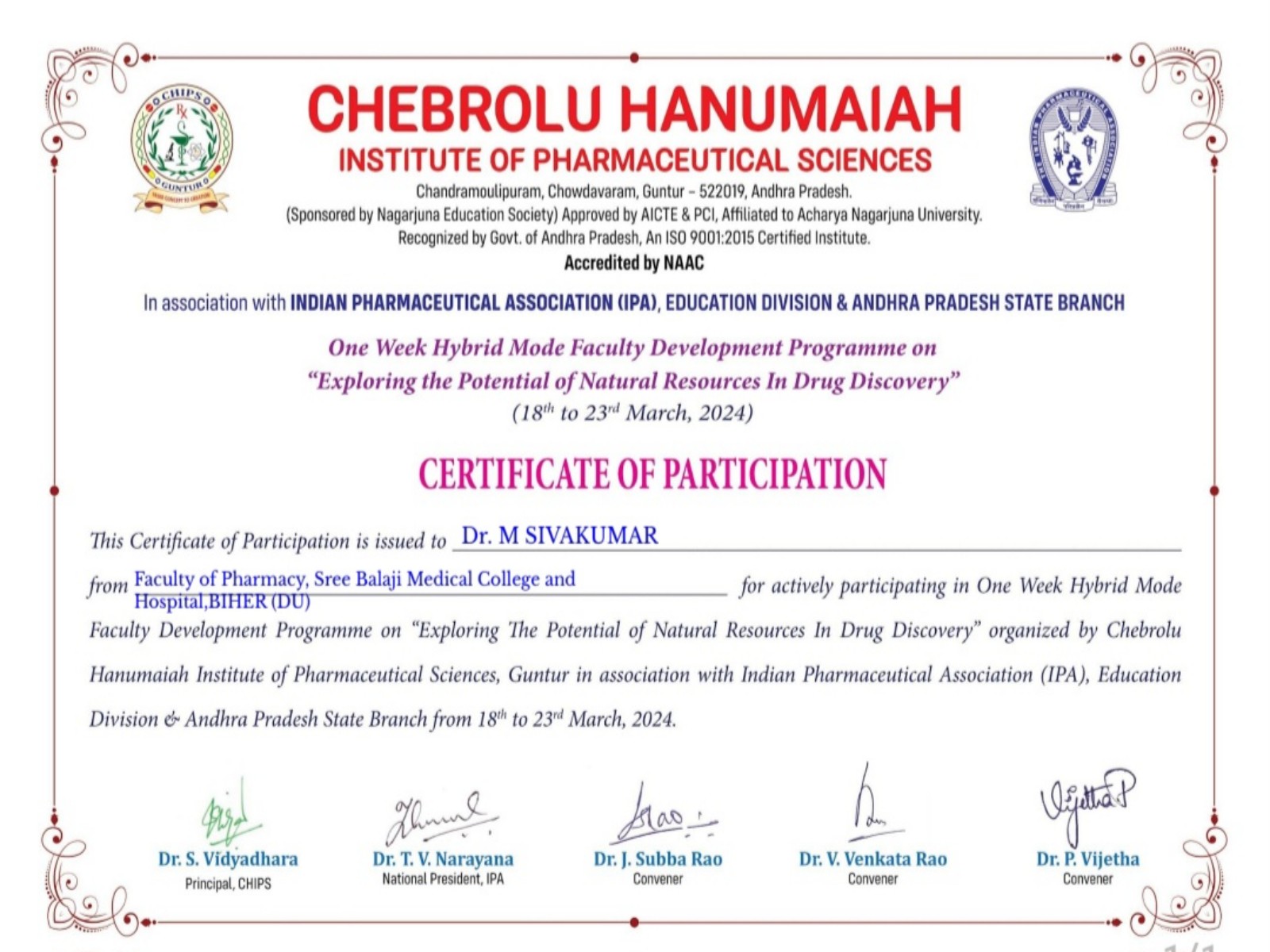 Conference Attended