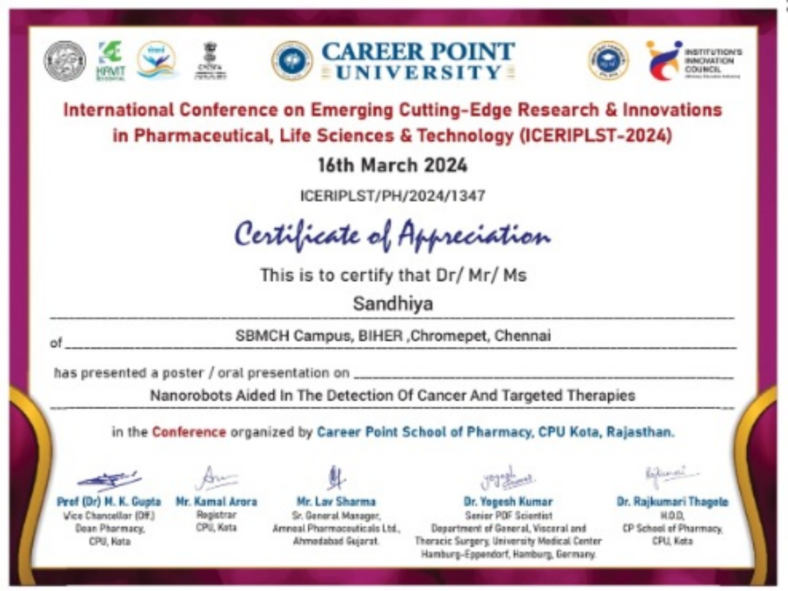 Conference Attended